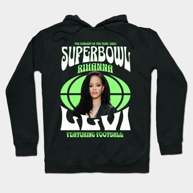 Superbowl Rihanna Halftime Show groovy  Inspired 2023 T-Shirt Hoodie by Herky